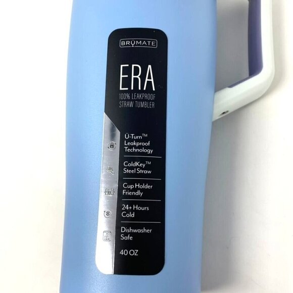 Brumate ERA 40 Oz Leakproof Metal Straw High Tide Blue Color Block - Picture 6 of 7